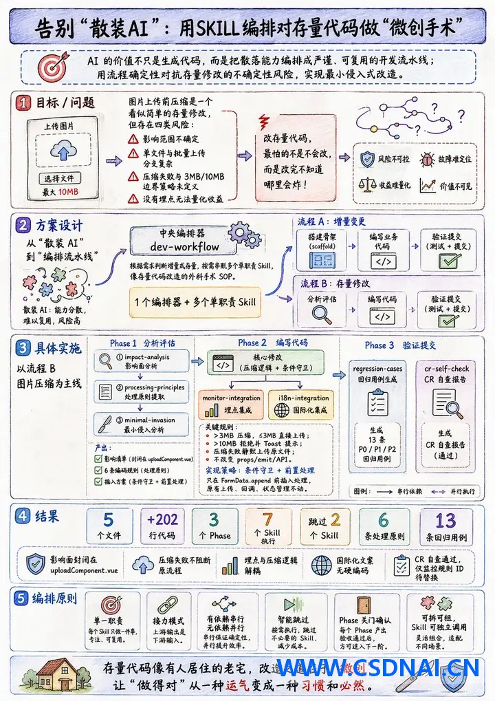 告别散装AI：用Skill编排重构存量代码